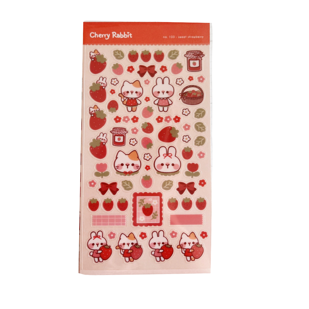 Sweet Strawberry Sticker Sheet
