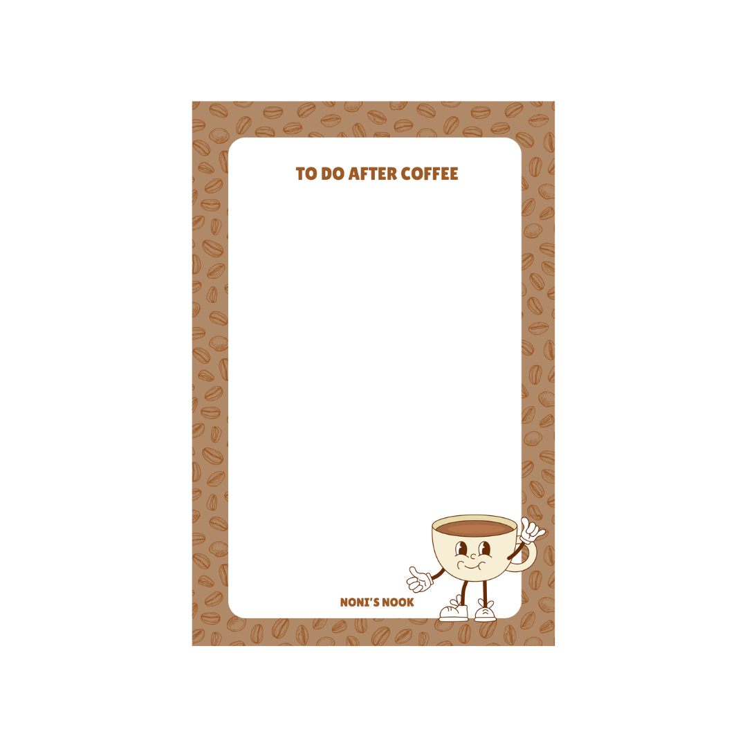 To Do After Coffee Notepad
