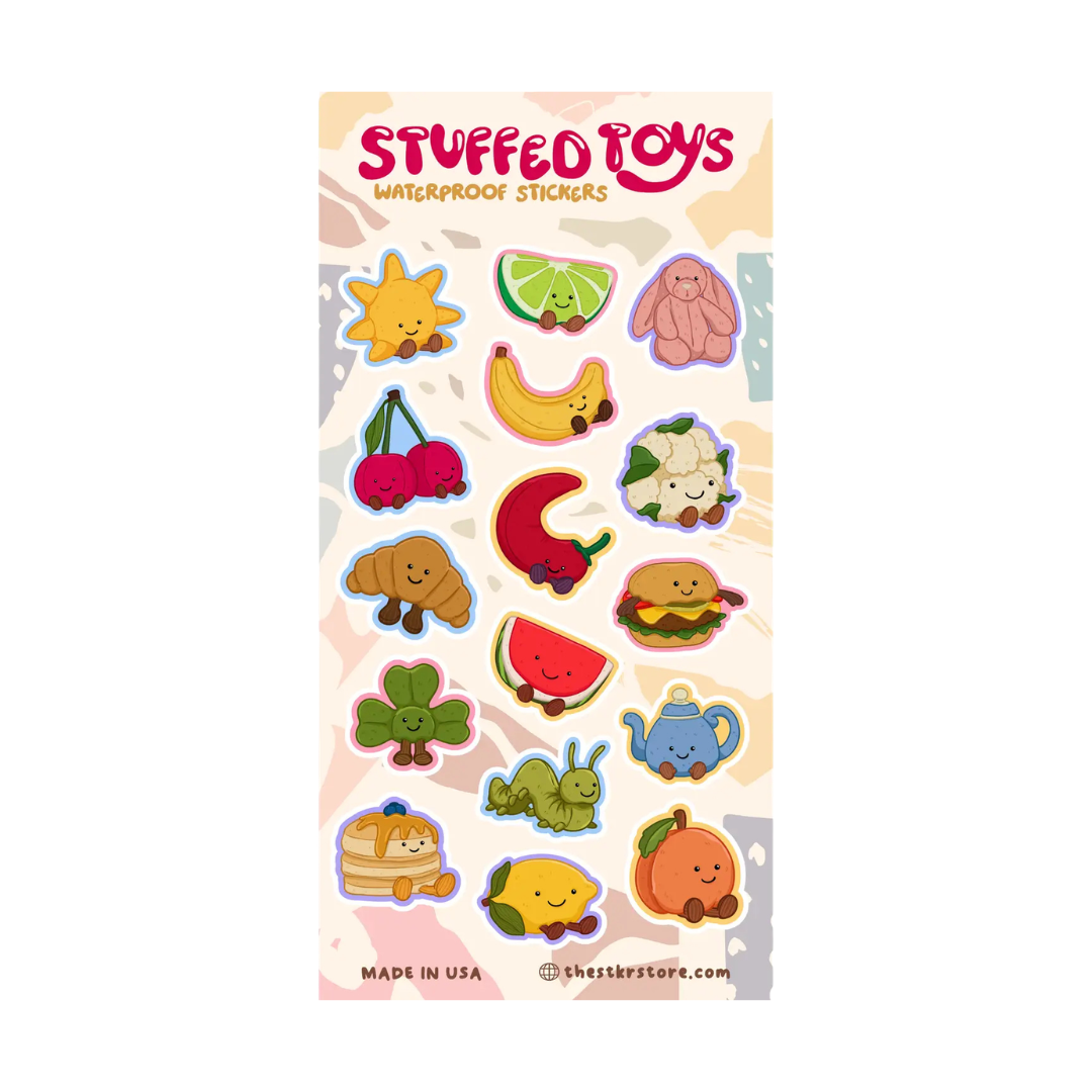 Stuffed Toys Sticker Sheets