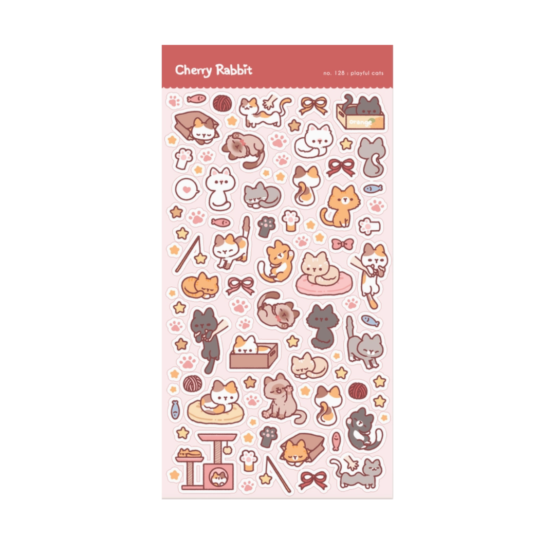 Playful Cats Sticker Sheet